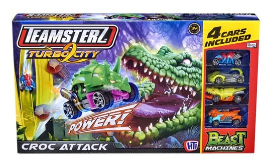 Teamsterz, Tor samochodowy Croc Attack + 4 autka Beast Machines Teamsterz