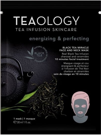 Teaology, Black Tea, energetyzująca maseczka na twarz i szyję, 30 ml Teaology