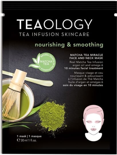 Teaology, Matcha Tea, wygładzająca maseczka na twarz i szyję, 30 ml Teaology