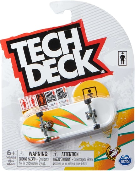 Tech Deck deskorolka fingerboard Girl Simon Bannerot + naklejki Spin Master