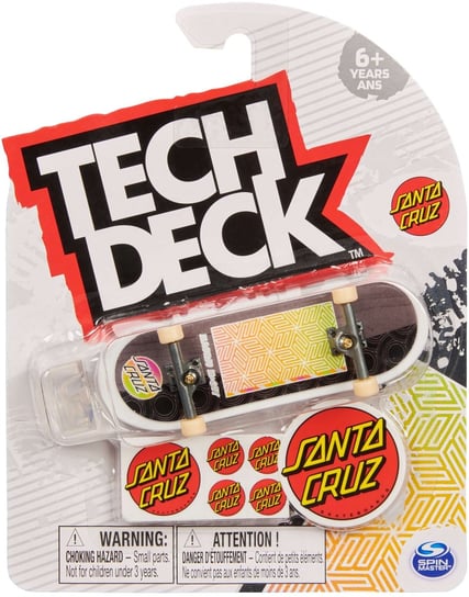 Tech Deck deskorolka fingerboard Santa Cruz Maurio McCoy + naklejki Spin Master