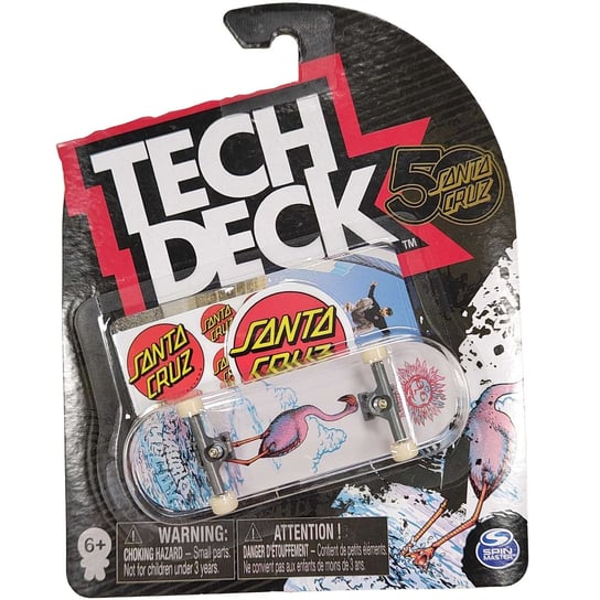 Tech Deck deskorolka fingerboard Santa Cruz Pink Flamingo + naklejki Spin Master