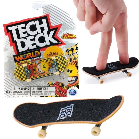 Tech Deck deskorolka fingerboard World Industries+ naklejki Spin Master