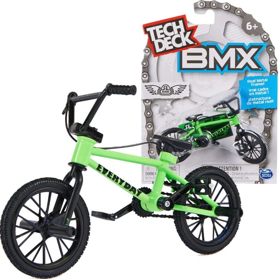 Tech Deck mały zestaw fingerbike BMX mini rower na palce zielony SE Bikes + naklejki Spin Master