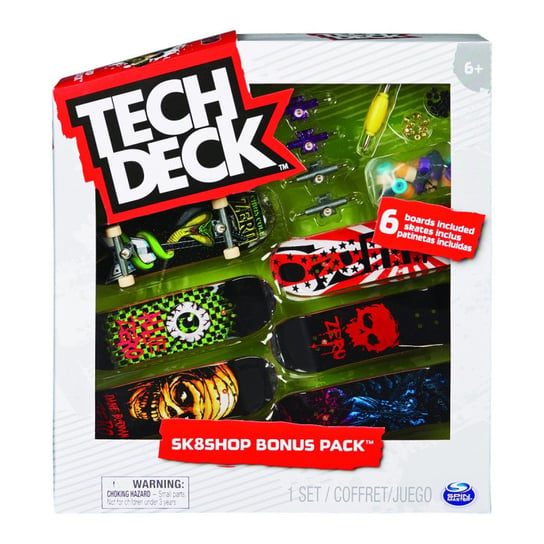 Tech Deck, Zestaw 6 desek skateshop 20136700 Tech Deck