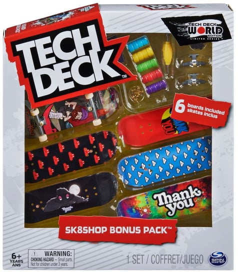 Tech Deck, zestaw 6 deskorolek Thank you Sk8Shop Tech Deck