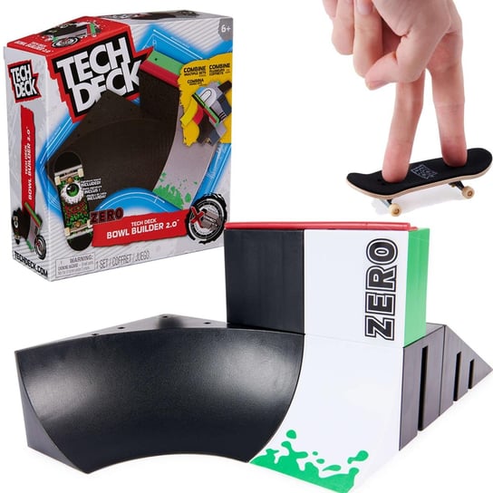 Tech Deck zestaw fingerboard Rampa Bowl Builder 2.0+ kolorowa deskorolka kolekcjonerska Tech Deck