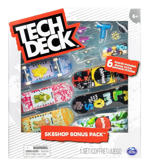 Tech Deck zestaw Sk8Shop 6 deskorolek Bonus Pack Almost + akcesoria Spin Master