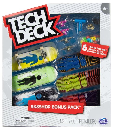 Tech Deck zestaw Sk8Shop 6 deskorolek Bonus Pack Girl + akcesoria Tech Deck