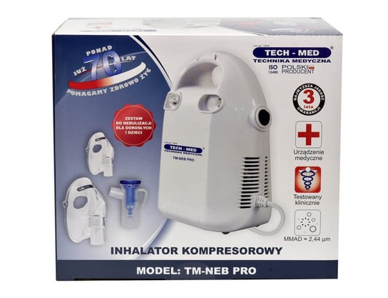 Tech-Med Tm-Neb Pro, Inhalator Kompresowy, dla dzieci i dorosłych , 1 Sztuka Inna marka