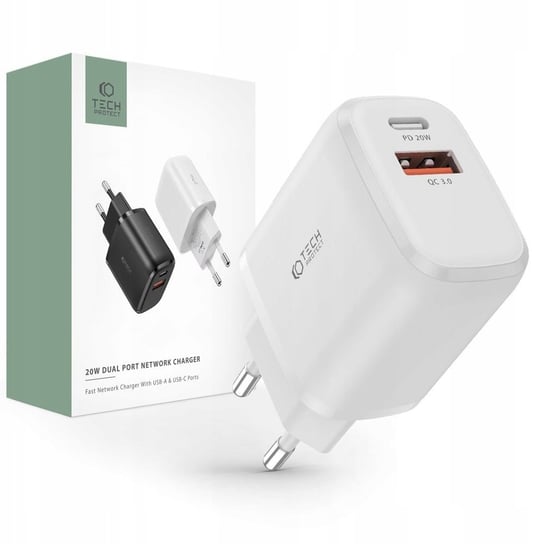 Tech-Protect C20W 2-Port Charger Pd20W/Qc3.0 TECH-PROTECT