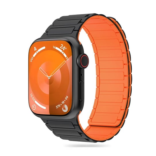 TECH-PROTECT ICONBAND MAGNETIC PASEK DO APPLE WATCH 4 / 5 / 6 / 7 / 8 / 9 / SE / ULTRA 1 / 2 (42 / 44 / 45 / 49 MM) BLACK/ORANGE Inna marka