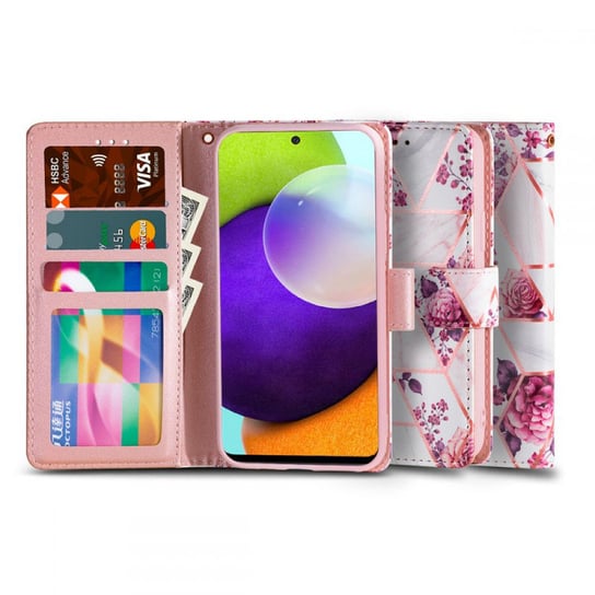 Tech-Protect Wallet Galaxy A52 Lte/5G Floral Rose TECH-PROTECT