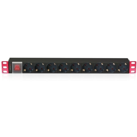 Techly Listwa Zasilająca Rack 1U, 250V/10A, 9xSchuko, 2m Techly