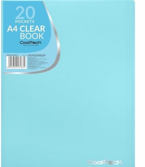Teczka Clear Book, A4, 20 koszulek, pastel niebieska CoolPack