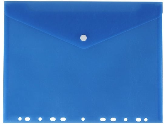 Teczka koperta do segregatora na zatrzask A4 PP - przezroczysty niebieski Biurfol