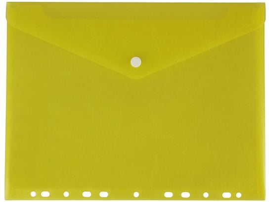 Teczka koperta do segregatora na zatrzask A4 PP - przezroczysty żółty Biurfol