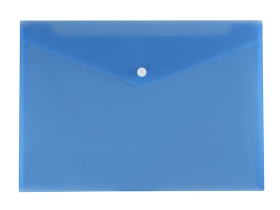 Teczka koperta na zatrzask A4 PP przezrocz niebies - niebieska Biurfol
