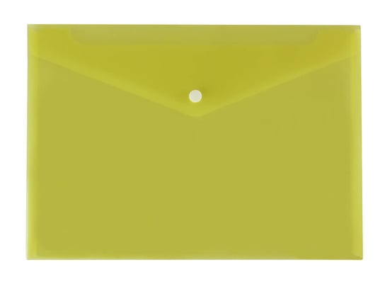 Teczka koperta na zatrzask A4 PP przezrocz żółta - żółta Biurfol