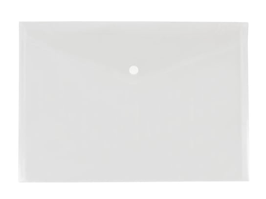 Teczka koperta na zatrzask A5 PP biała transparent - biały Biurfol