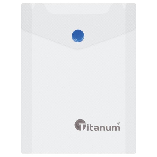 Teczka kopertowa na zatrzask mini A7 przezroczysta plastikowa pionowa Titanum Titanum