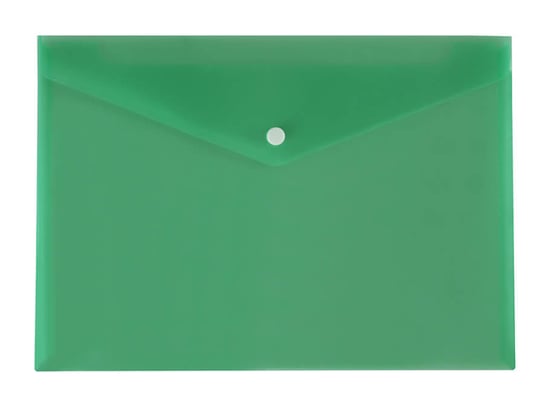 Teczka na zatrzask A4 PP przezroczysta zielona - zielona Biurfol