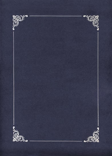 Teczka ozdobna, papierowa, A4, Granatowa ze srebrną ramką, Galeria Papieru, 220415 Argo