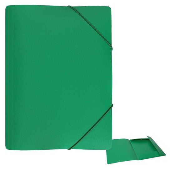 Teczka rysunkowa z gumką A4 z folii PP zielona - zielony Biurfol