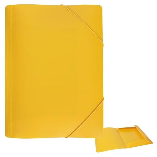 Teczka rysunkowa z gumką A4 z folii PP żółta - żółty Biurfol
