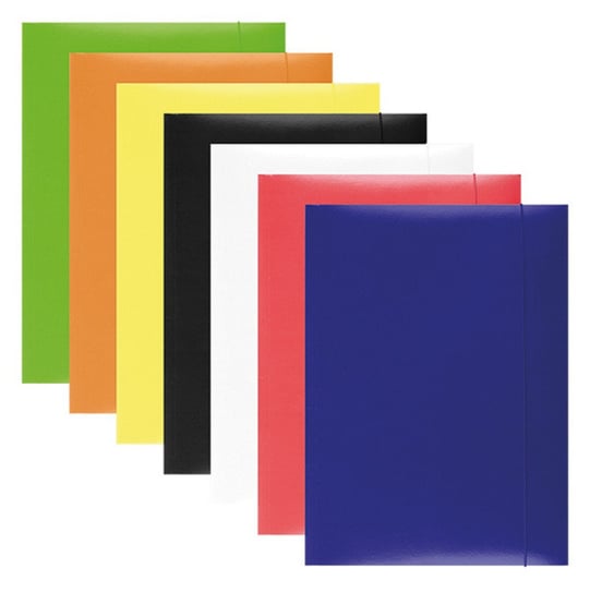 teczka z gumką office products, karton, a4, 300gsm, 3-skrz., mix kolorów Office Products