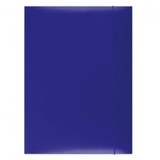teczka z gumką office products, karton/lakier, a4, 350gsm, 3-skrz., niebieska Office Products