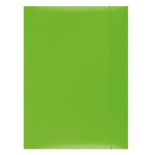 teczka z gumką office products, karton/lakier, a4, 350gsm, 3-skrz., zielona Office Products