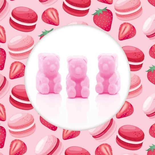 Ted & Friends sojowe woski zapachowe misie 50 g - Strawberry Macaron Ted & Friends