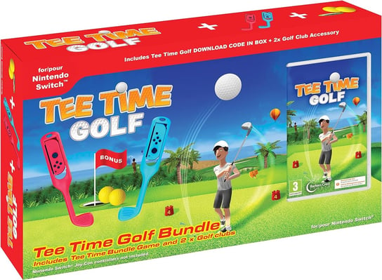 Tee Time Golf Bundle, gra + 2 nakładki na joy-con, Nintendo Switch Just For Games
