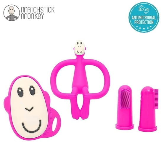 Teething Starter Set Pink Matchstick Monkey Matchstick Monkey