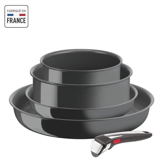 TEFAL INGENIO Renew 5-częściowy zestaw naczyń kuchennych, indukcyjny, ceramika nieprzywierająca, ekologiczny, wyprodukowany we Francji L2619002 Tefal