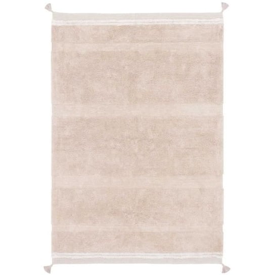 Teksturowany jasnoróżowy dywan bawełniany z pomponem XS - 90 x 130 cm Lorena Canals