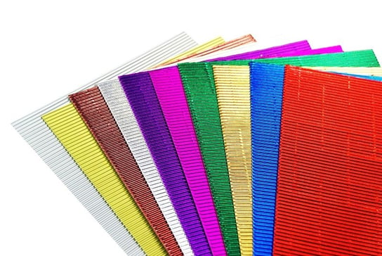 Tektura falista kolorowa metalizowana 10 kolorów PENWORD