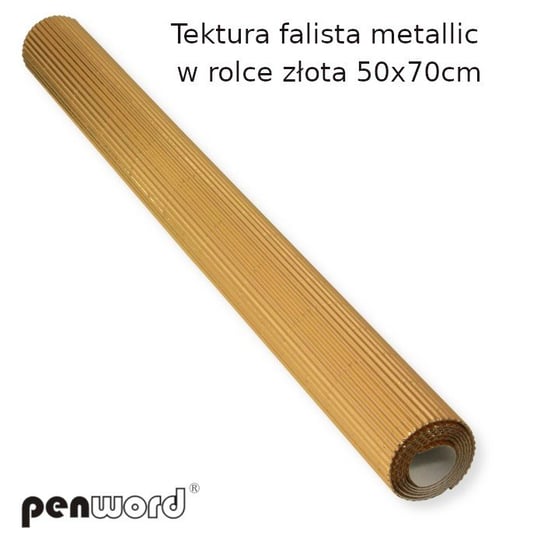 Tektura Falista Metallic W Rolce Złota 50X70Cm Penword PENWORD