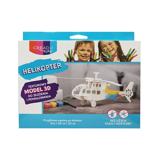 Tekturowy model 3D, Helikopter, Creadu Kids Creadu Kids