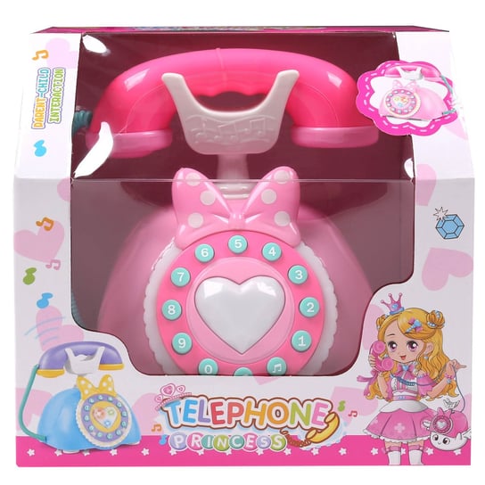 Telefon dla dzieci interaktywny, różowy MEGA CREATIVE Uniwersalny Mega Creative