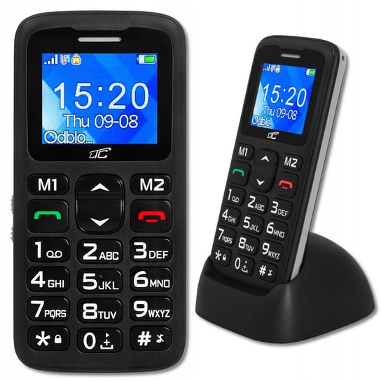 Telefon komórkowy dla seniora BT LTC MOB10, czarny, SOS aparat LTC