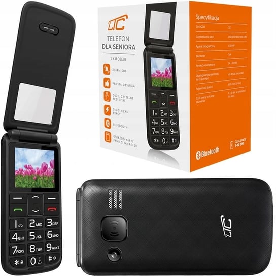 Telefon komórkowy dla seniora BT LTC MOB30 z klapką SOS aparat LTC