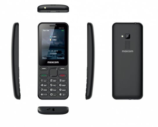 Telefon MAXCOM MM 139, Dual Sim, Czarny Maxcom