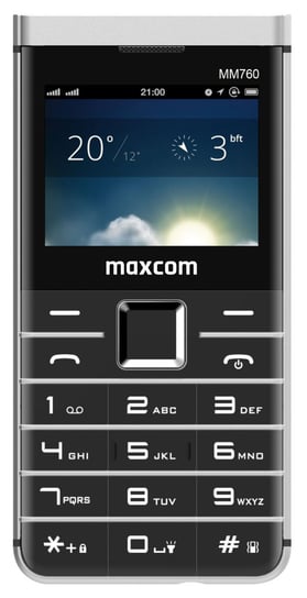 Telefon MAXCOM MM 760, Dual Sim, Czarny Maxcom