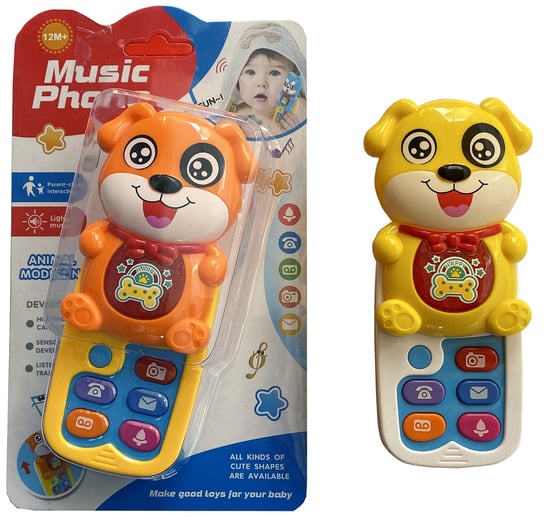 Telefon Muzyczny Piesek Na Baterie Zabawka Dla Dzieci Trifox