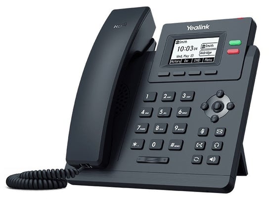 Telefon stacjonarny YEALINK SIP-T31 VoIP 1x RJ45 100Mb/s, wyświetlacz Yealink