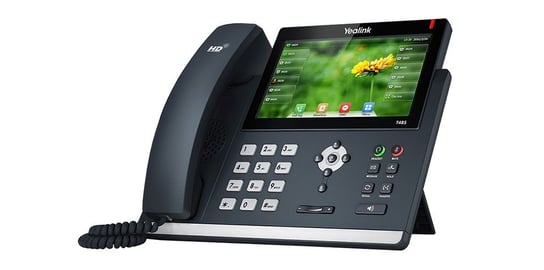 Telefon stacjonarny YEALINK SIP-T48U VoIP 2x RJ45 1000Mb/s, wyświetlacz, PoE, USB, bez zasilacza Yealink