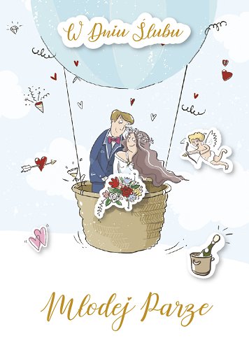 Telegram ślubny z życzeniami wesoły GM863 Armin Style