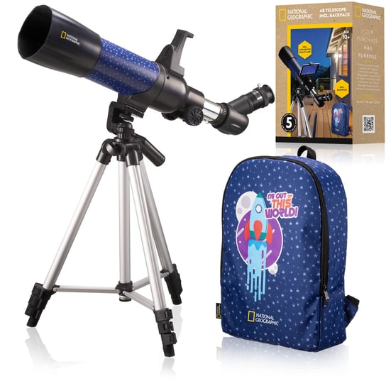 Teleskop dla dzieci  National Geographic 70/400 AZ z plecakiem i aplikacją Bresser